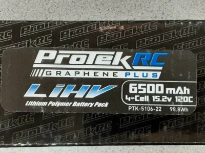 ProTek RC 4S 120C Low IR Si-Graphene + HV LiPo Battery 15.2V/6500mAh PTK-5106-22 - Image 1 of 3