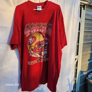 Vintage 90s San Francisco 49ers Red Tee Shirt Size XXL. Einzelnaht - Bild 1 von 20