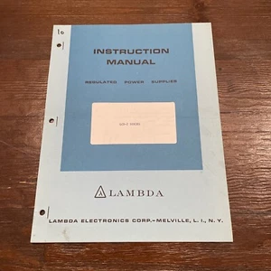 Lambda LCD-2 Series Regulated Power Supplies Instruction Manual - Picture 1 of 2
