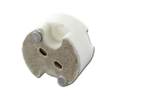 G4,G5.3,G6.35 bases Bi-Pin MR16 lamp Socket Ceramic W/Push in Terminals for Wire - Picture 1 of 1