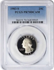 1983-S Washington Quarter PR70DCAM PCGS - Picture 1 of 2