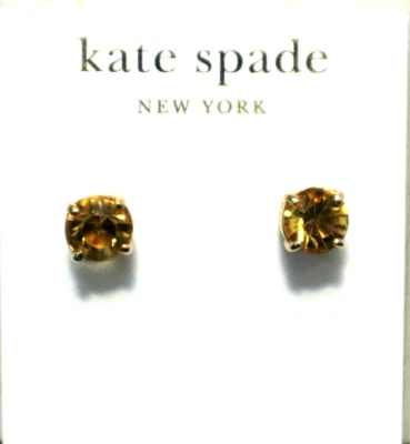 Kate spade New York  Stud Earring Gold Filled Cubic Zirconia  Yellow  Color, - Image 1 of 4