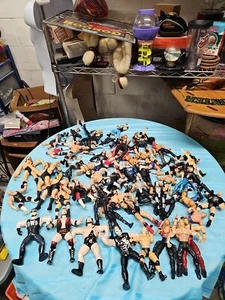 Mixed Lot WCW Toybiz Action Figures Lot nWo  Nitro Arena  Ring ECW 50 + - Picture 1 of 9