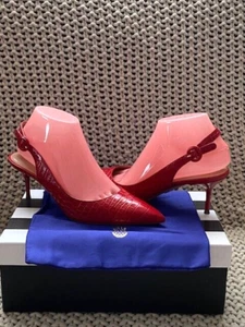 AQUAZZURA Firenze Women Lipstick Sandals Size 38, 7.5 Was $750 - Picture 1 of 7