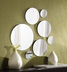 Wall Mount Mirror Set Of 7 Round Glass Bathroom Mirrors Home Decor Variable Size