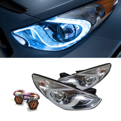 OEM Parts LED Projection Head Lamp LH RH 2p for HYUNDAI Sonata Hybrid 11-14  - Image 1 of 4