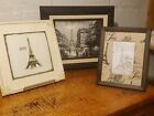 Paris Themed Home Decor - Lot Of 3 - Handpainted Picture; Frame; Art Hanging 