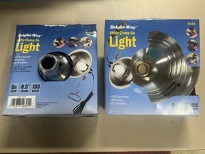 2-Pack Clamp Lamp Light with 8.5 Inch Aluminum Reflector up to 150 Watt + 6'cord - Picture 1 of 5
