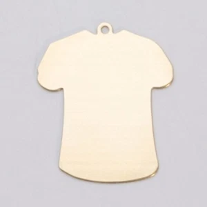 Camiseta grande con estampado de latón 1-1/4"" x 1-1/16"" 24ga paquete de 6 - Imagen 1 de 1