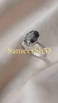 Anillo de plata de ley con diamantes gris talla ovalada de 2 quilates | Con diseño Sameersh53 Foto 1 de 4