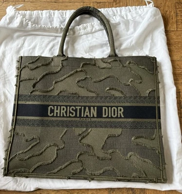 Auth Christian Dior Exclusive Book Tote Camo, Excellent Condition - Image 1 of 4