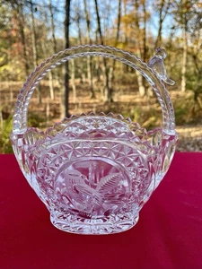 Vintage Hofbauer The Byrdes Collection 6" Glaskorb Vogel auf Griff Germany - Bild 1 von 12