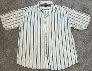 Grey Elephant Authentic Clothing Mens Size XL Striped Short Sleeve Button Down - Picture 1 of 6