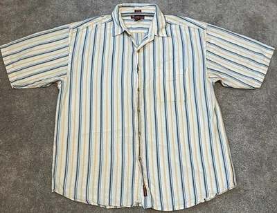 Grey Elephant Authentic Clothing Mens Size XL Striped Short Sleeve Button Down - Image 1 of 4