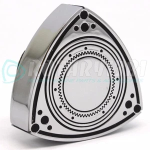 CHROME/Black 55mm ROTOR OIL CAP RX-2 RX-7 RX-8 RX-3 RX4 ROTARY 100% ALUMINUM - Picture 1 of 4