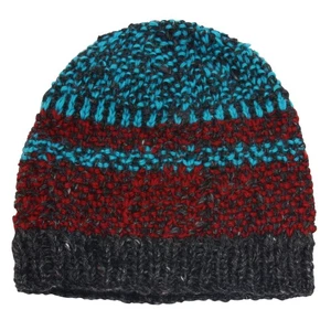 Wollmütze Strickmütze rot blau - Picture 1 of 4