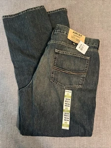 Ariat M5 Straight Fit Herren 40x34 Swagger Cowboy Western Wide Leg High Rise Blau - Bild 1 von 14