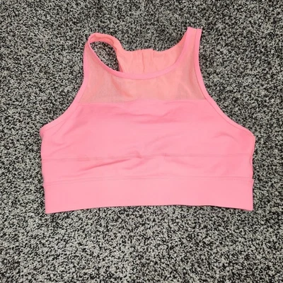 Zyia All Star Zip Back Sports Bra,Pink, Mesh Athleisure, High Impact Women's M, - Image 1 of 4