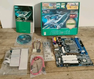 Computer Vintage Scheda Madre Asrock 775VM800  CPU Intel Motherboard Socket 775 - Immagine 1 di 4