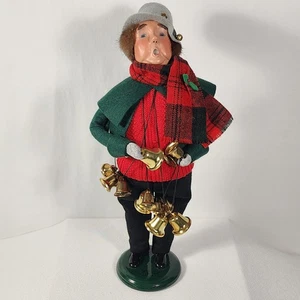 Byers Choice Carolers Man With Bells Retired 2012 Signed Joyce Byer - Picture 1 of 11