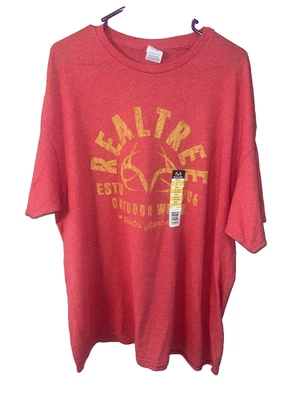 Nueva con etiquetas Camiseta Para Hombres Realtree Delta Manga Corta 50/50 Preencogida Talla 2XL Roja Amarilla Foto 1 de 3