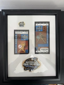 2003 World Series Tickets + Pin & Patch - Games 3 & 6 - Yankees / Marlins GERAHMT - Bild 1 von 5
