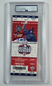 PABLO SANDOVAL FIRMADO 2012 SERIE MUNDIAL JUEGO 4 BOLETO GIGANTES PSA/ADN GEMA 10 AUTO - Imagen 1 de 2