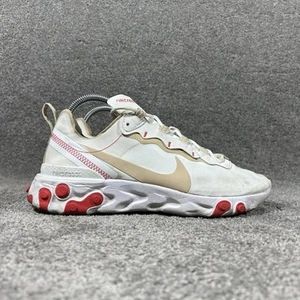 Nike React Element 55 BQ2728-101 Women’s Sz 9.5 Desert Ore White Athletic Shoes - Picture 1 of 12