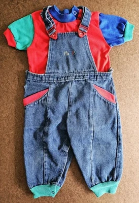 Conjunto Mono De Colección McKids Health-Tex Retro Unisex Talla 18 Meses Primario Rojo Azul Foto 1 de 4