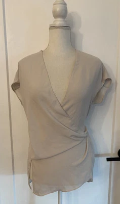 Women’s All Saints Champagne Faux Wrap Top Size XS - Image 1 of 4