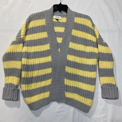 Sonoma Knit Sweater Cardigan Women’s Medium Yellow Gray - Image 1 of 4