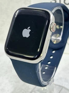 Apple Watch Serie 9 GPS&CELL 45mm Estuche SS M/L Banda Deportiva Azul Tormenta MRMP3LW/A - Imagen 1 de 7