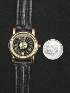 Wrist Watch Michel Herbelin Gold Leather ETA Swiss 7 Jewel France 12877-P23 - Picture 1 of 5