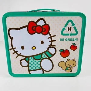 Hello Kitty mit LKW Eichhörnchen Be grün Brotdose - Sanrio 2010 Metall - Bild 1 von 10