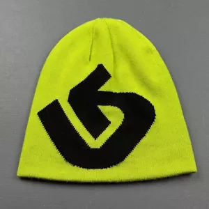 Burton Beanie Hat Unisex One Size Neon Green Logo Knit Snowboard Ski Cap Casual - Picture 1 of 7