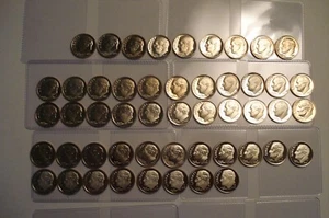 1968-S TO 2018-S PROOF CLAD ROOSEVELT DIME LOT 50 COINS--- MISSING ONLY 97-S - Picture 1 of 9