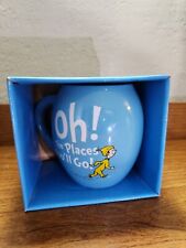 Dr SEUSS Mug Oh! The Places You'll Go! Blue Ceramic Coffee Cup 2017 With box 