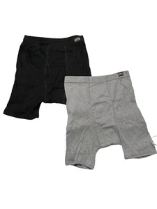 Juego de 2 calzoncillos boxer Hanes negros y grises, talla pequeña - Imagen 1 de 12