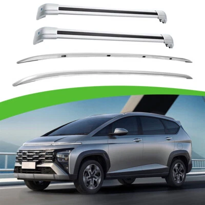 4 Pcs Roof Rail Rack Cross Bars Fits For Hyundai Stargazer 2023 2024 2025 - Image 1 of 4