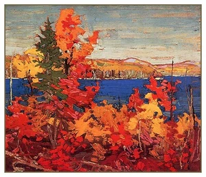 Tom Thomson Autumn Colors Leaves Landscape Counted Cross Stitch Chart Pattern - Picture 1 of 4