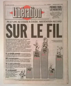 LIBERATION Nouvelle série N°2190 du 06/06/1988 - Législatives 1er tour - Picture 1 of 12