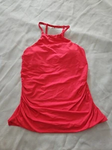 MSRP $68 Anne Cole Women's Standard High Neck Tankini Top Sorbet Size Small C13 - Picture 1 of 2