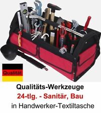 PREMIUM Qualität Werkzeug 24 tlg Werkzeugtasche Sanitär BAU Textiltasche Tasche