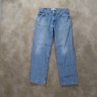 Levi's 550 Relaxed Straight Jeans Men's 34x32 Distressed Blue Denim