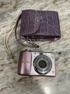 Canon Pink PowerShot A110 IS Image Stabilizer Camera With Case Works - Picture 1 of 6