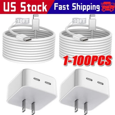 35W USB-C Dual Port Fast Charger Cube PD Adapter For iPhone 16/15/14/13/Pro lot - Image 1 of 4