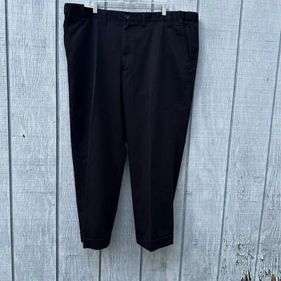 Eddie Bauer Relaxed Fit Black Wrinkle Stain Resistant Pants Trousers Men's 44 - Image 1 of 4