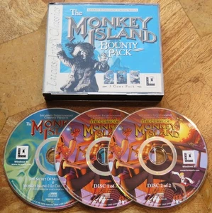 THE MONKEY ISLAND BOUNTY PACK (PC CD-ROM, 1994) ***All disks look unused*** - Picture 1 of 5