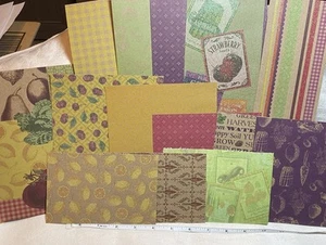 Junk Journal Paper Craft Collage Scrapbook Fruit Vegetables Card Stock Lot Of 15 - Picture 1 of 9