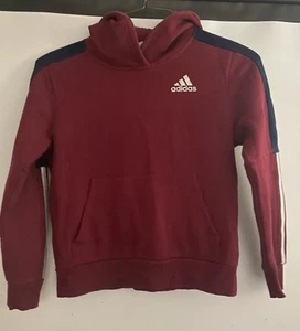 Adidas Red Hoodie Kids Size M 10/12 - Picture 1 of 8